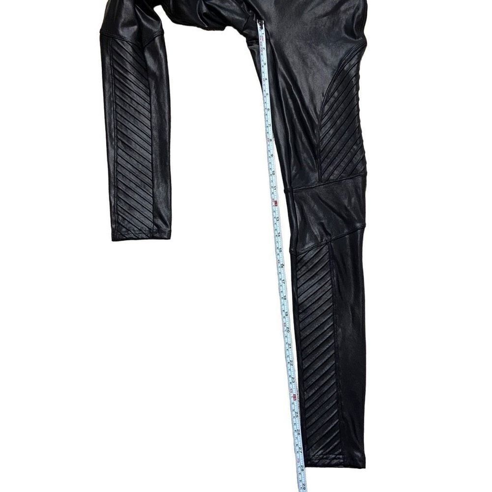 Spanx‎ Faux Leather Moto Leggings Black Women’s Size Small - Picture 6 of 8
